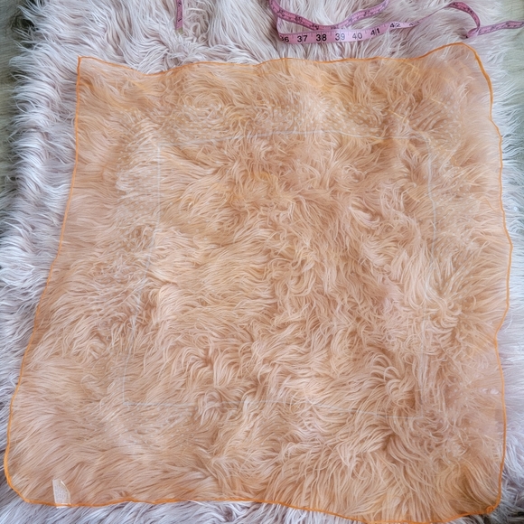 Vintage Sheer Sqaure Nylon Scarf Polka-dots - Picture 4 of 6